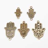 Zinc Alloy Charm Connector, Hand, antique bronze color plated, vintage & DIY & 1/1 loop Approx 