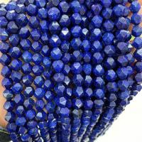 Synthetic Gemstone Beads, Round, Star Cut Faceted & DIY, blue Approx 38 cm 