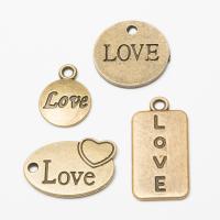 Zinc Alloy Tag Charm, antique bronze color plated, vintage & DIY Approx 