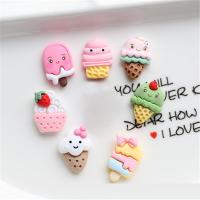 Mobile Phone DIY Decoration, Resin, Ice Cream 1.5-1.8cm 