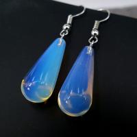 Gemstone Drop Earring, Zinc Alloy, with Gemstone, Teardrop & for woman 