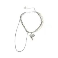 Collar de perlas de plástico, aleación de zinc, con Perlas plásticas, con 1.97inch extender cadena, Joyería & para mujer, longitud:aproximado 14.41 Inch, Vendido por UD