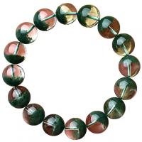 Green Phantom Quartz Bracelet, Unisex & radiation protection, mixed colors, 9mm Approx 21 cm 