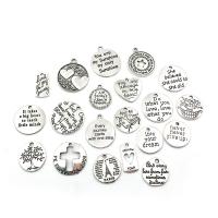 Zinc Alloy Message Pendants, plated, DIY & mixed 20mm 