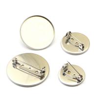 Acier inoxydable 316 accessoires de broche, Rond, Placage de couleur argentée, DIY & normes différentes pour le choix, argent Vendu par sac