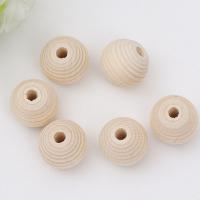 Perles en bois d'origine, Hemu-Perles, Rond, DIY & normes différentes pour le choix, beige, Vendu par PC