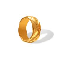 Titan Stahl Fingerring, Titanstahl, plattiert, für Frau, goldfarben, 8mm, verkauft von PC