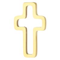 Stainless Steel Cross Pendants, 304 Stainless Steel, Vacuum Plating, DIY, golden 