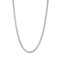 Titanium Steel Necklace Chain, Stick, silver color plated & Unisex & rope chain, silver color 