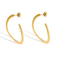 Boucles d'oreilles en acier titane, titane puce boucle d'oreille, pour femme, doré Vendu par paire