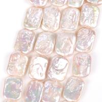 Keshi Cultured Freshwater Pearl Beads, Rectangle, DIY, white Approx 38 cm 