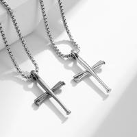 316L Stainless Steel Necklace, Cross, polished, fashion jewelry & for man Approx 19.86 Inch 