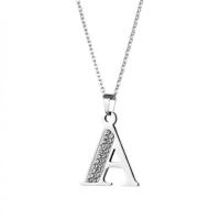 Stainless Steel Jewelry Necklace, 304 Stainless Steel, with 5cm extender chain, Alphabet Letter, silver color plated, fashion jewelry cm 