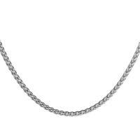 Titanium Steel Necklace Chain, Stick, silver color plated & Unisex & rope chain, silver color 