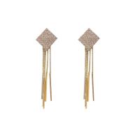 Fashion Fringe Earrings, Zinc Alloy, plated, fashion jewelry & for woman & with rhinestone 