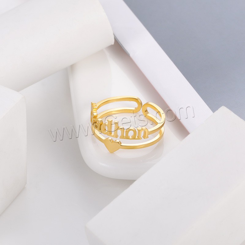 Anillos de Acero Inoxidable, acero inoxidable 304, Recubrimiento iónico al vacío, Cada texto personalizado debe tener menos de 10 letras & Joyería & unisexo, más colores para la opción, 1.8-2cm, Vendido por UD