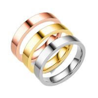 Titan Stahl Fingerring, Titanstahl, poliert, Modeschmuck & unisex & verschiedene Größen vorhanden, keine, 4x1.8mm, verkauft von PC