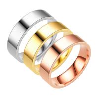 Ehepaar Fingerringe, 201 Edelstahl, Vakuum-Ionen-Beschichtung, unisex & verschiedene Größen vorhanden, keine, 6x2mm, verkauft von PC