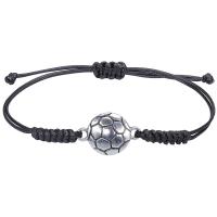 Fashion Create Wax Cord Bracelets, Waxed Nylon Cord, with Zinc Alloy, Round, handmade, Adjustable & fashion jewelry & for woman cm 