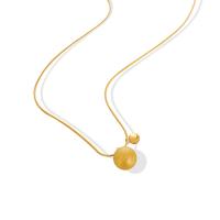 Acier titane collier, acier de titane fermoir homard, pour femme, doré, 5-9mm cm, Vendu par PC