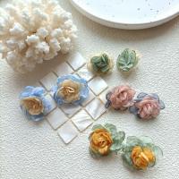 Chiffon Stud Earring, fashion jewelry & for woman 35mm 