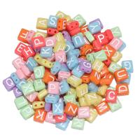 Acrylic Alphabet Beads,  Square, DIY & enamel 