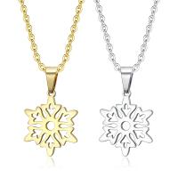 Stainless Steel Jewelry Necklace, 304 Stainless Steel, Snowflake, plated, fashion jewelry & DIY & Unisex 26mm cm 