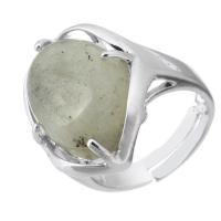 Anillo de dedo de latón de piedras preciosas, metal, con Labradorita, Joyería & Bricolaje, verde, 22mm, tamaño:7.5, Vendido por UD