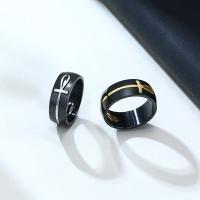 304 Stainless Steel Finger Ring, Vacuum Ion Plating, fashion jewelry & for man 8mm 