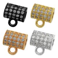 Colgante de Micro Pavé de Zirconía Cúbica, metal, micro arcilla de zirconia cúbica, más colores para la opción, 8x7.5mm, 3PCs/Bolsa, Vendido por Bolsa