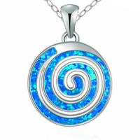 Brass Jewelry Pendants, with Artificial Opal, plated 21mm 