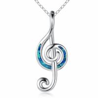 Brass Jewelry Pendants, with Artificial Opal, Music Note, plated, mixed colors, 3-40mm 