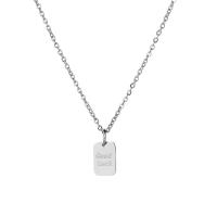 Stainless Steel Jewelry Necklace, with 5cm extender chain, polished, fashion jewelry & Unisex, original color cm 