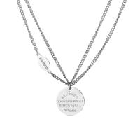 Stainless Steel Jewelry Necklace, with 5cm extender chain, polished, fashion jewelry & Unisex, original color, 20mm cm 