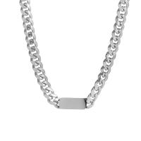 Stainless Steel Jewelry Necklace, with 5cm extender chain, polished, fashion jewelry & Unisex, original color cm 