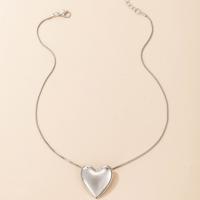 Zinc Alloy Necklace, with 5.5cm extender chain, Heart, plated, fashion jewelry & for woman, original color cm 