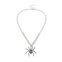 Zinc Alloy Necklace, with 5cm extender chain, Spider, plated, fashion jewelry & for woman cm 