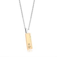 Collier de bijoux de titane, Acier titane, rectangle, Placage sous vide, bijoux de mode & styles différents pour le choix, plus de couleurs à choisir 0c cm, Vendu par PC