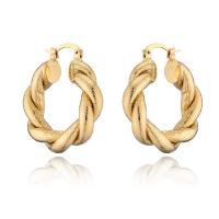 Brass Hoop Earring, gold color plated, for woman 