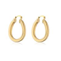 Brass Hoop Earring, gold color plated, for woman 