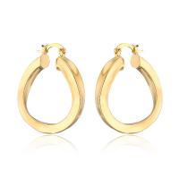 Brass Hoop Earring, gold color plated, for woman 