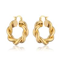 Brass Hoop Earring, gold color plated, for woman 