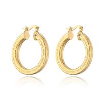 Brass Hoop Earring, gold color plated, for woman 