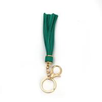 PU Leather Key Chain, with Zinc Alloy, Tassel, Unisex 240mm 