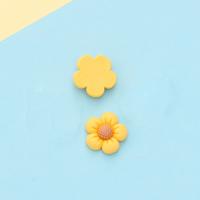 Mobile Phone DIY Decoration, Resin, Flower, enamel, yellow 