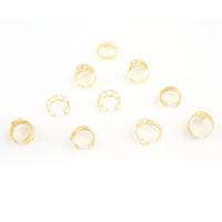 Zinc Alloy Finger Ring, Unisex, golden, 17mm 