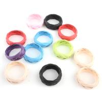 cuir PU bague, unisexe, couleurs mélangées, 17mm îte, Vendu par boîte