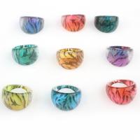 Anillo de dedo de resina, unisexo, color mixto, 17mm, 100PCs/Caja, Vendido por Caja