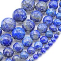 Natural Lapis Lazuli Beads, Round, DIY, blue Approx 40 cm 