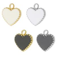 pendentifs de cœur en inox , Acier inoxydable 304, coeur, goutté d'époxy, unisexe, plus de couleurs à choisir Vendu par PC